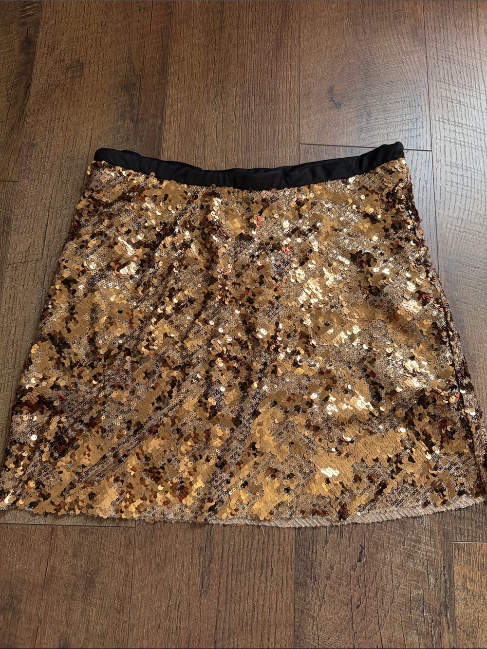 Zara Gold Sequin Mini Skirt